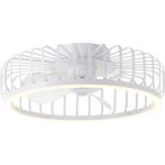 Brilliant Capo Ceiling Fan Metal Plastic White 32W 4200lm - 827-865 CCT | 480mm - Remote Control Dimmable