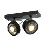 SLV Kalu Spot Aluminium Black | Suitable for 2x GU10 (AR111) 