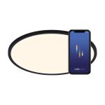 Nordlux Oja Smart 29 Ceiling Light Metal Black 15W 1600lm - 827-865 Tunable White | 294mm - Wifi and Bluetooth Dimmable