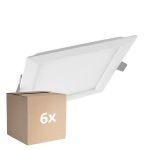 Multipack 6x Ledvance LED Downlight Slim Square SQ210 18W 1530lm 120D - 830 Warm White 