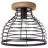 Brilliant Avia Ceiling Light Metal Wood Black | 300mm - Suitable for 1x E27