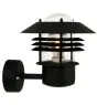Nordlux Vejers Wall Light Metal and Glass Black | IP54 - Suitable for E27